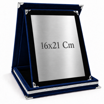 Büyük Boy Plaket 16X21 Cm - Kişiye Özel - Koyu Mavi