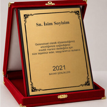Kırmızı Büyük Boy Albüm Plaket