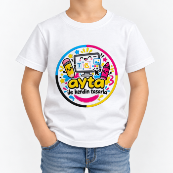 Kendin Tasarla Beyaz Çocuk T-Shirt