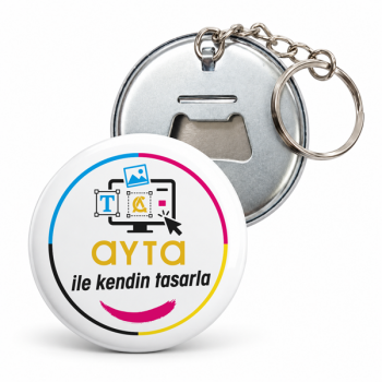 Açacaklı Buton Anahtarlık (44 Mm)
