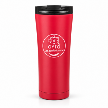 Kişiye Özel Kırmızı Çelik Termos 500 Ml