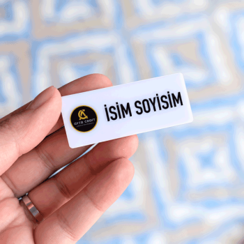 Kişiye Özel Dikdörtgen Yaka İsimliği