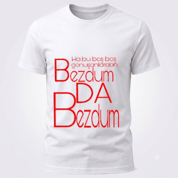 Bezdum Tasarımlı Unisex Lacivert Kişiye Özel Tişört