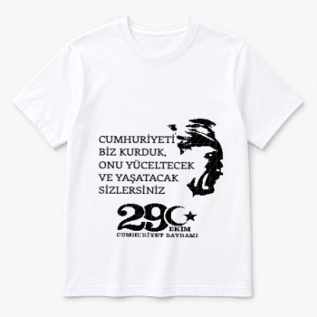 Kendin Tasarla 29 Ekim Çocuk Tişörtü – Kendin Tasarla Beyaz Çocuk T-Shirt tasarımı